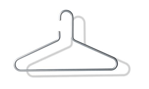 5 Kleiderbügel aus Aluminium, silber