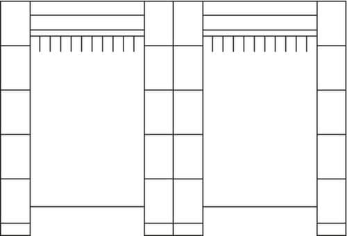 C+P Schließfach-Garderobe Classic mit 20 Fächern, Breite 3720 mm