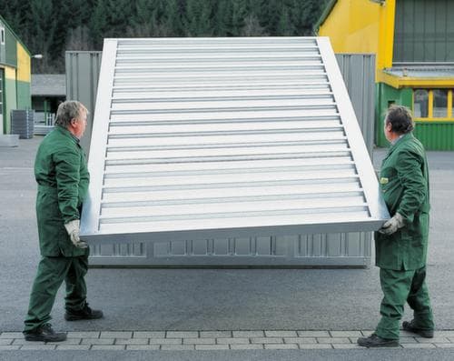 Säbu Verzinkter Materialcontainer FLADAFI® mit Flügeltür