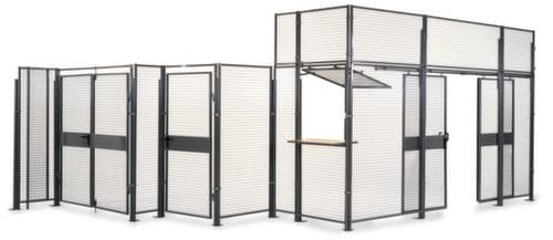 Wand-Aufsatzelement für Trennwandsystem, Breite 1480 mm