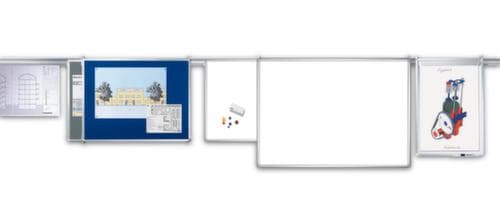 Whiteboard für Wandschienen-System, Höhe x Breite 900 x 1200 mm