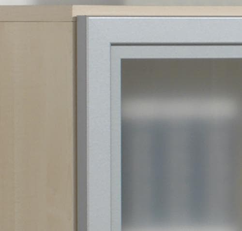 Gera Glastürenschrank Milano, 3 Ordnerhöhen, Korpus Buche