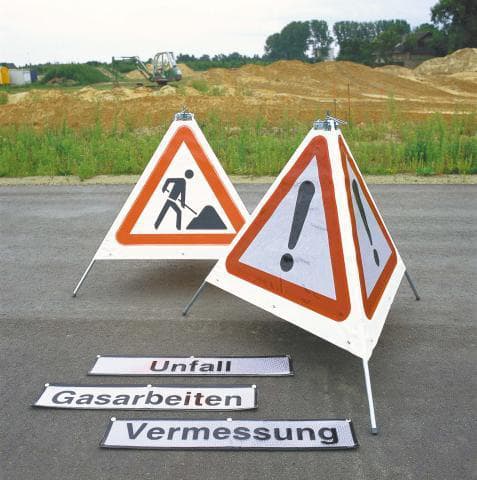 Moravia Zusatztext für Warnsignal, "Unfall"