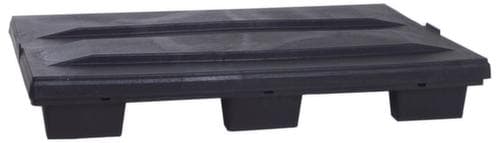 Paletten-Faltbox mit Ladeklappe, Auflast 500 kg, 9 Füße, Länge x Breite 800 x 1200 mm