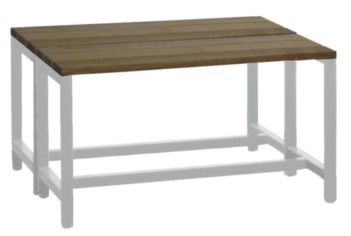 PAVOY Umkleidebank Basis mit Holzleisten