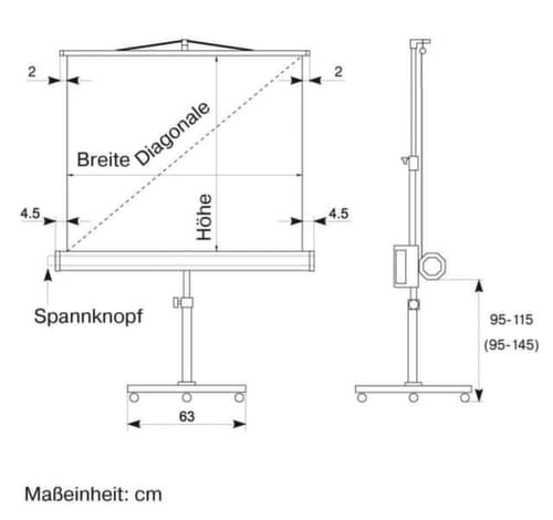 Franken Mobile Stativleinwand Mobil