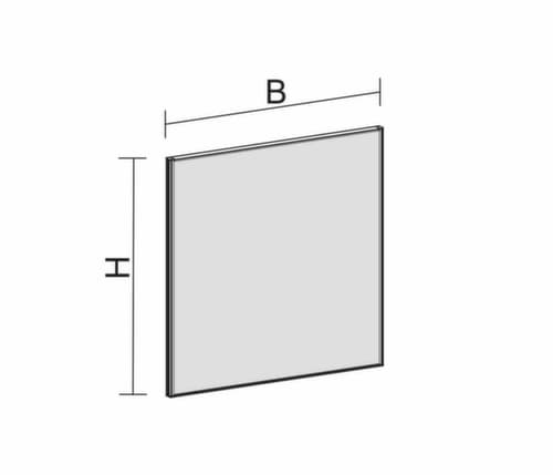 Gera Schallabsorbierende Stellwand Pro ProfiLine, Höhe x Breite 1200 x 800 mm, Wand grau