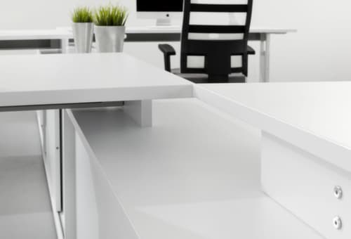 Anbautisch für Sideboard, Breite x Tiefe 1800 x 800 mm, Platte Nussbaum