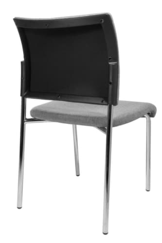 Topstar Besucherstuhl Visit 10 mit Polsterrücken, Sitz Stoff (100% Polypropylen), hellgrau
