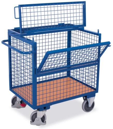 VARIOfit Gitter-Kastenwagen mit Deckel, Traglast 500 kg, Ladefläche 1170 x 750 mm