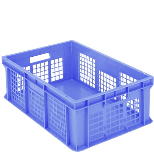 BITO Euronorm-Stapelbehälter Wände durchbrochen, blau, Inhalt 42 l