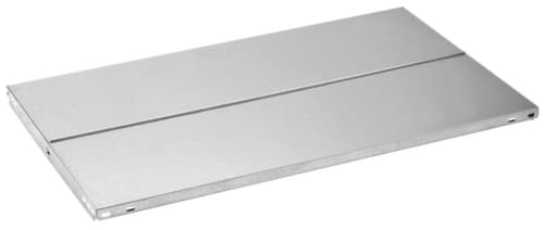 hofe Akten-Steckregal Anbaufeld zur beidseitigen Nutzung, 6 Böden, RAL3000 Feuerrot / RAL9006 Weißaluminium