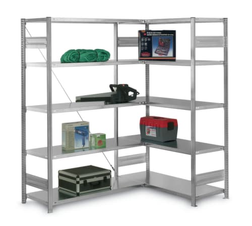 hofe System-Steckregal in Standard Bauart, Höhe x Breite x Tiefe 2500 x 1060 x 435 mm, 6 Böden