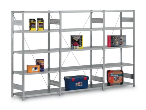 hofe System-Steckregal in mittelschwerer Bauart, Höhe x Breite x Tiefe 2000 x 1010 x 435 mm, 5 Böden