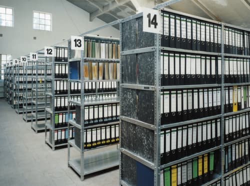 hofe Akten-Schraubregal, 7 Böden, RAL7035 Lichtgrau