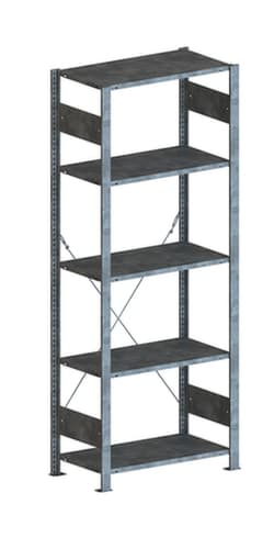 META System-Steckregal CLIP, Höhe x Breite x Tiefe 2000 x 806 x 436 mm, 5 Böden