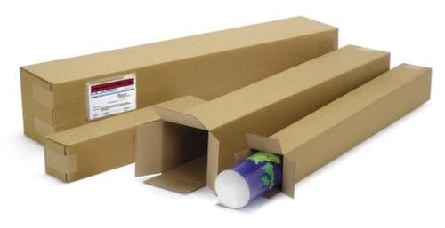 Langer Faltkarton mit Öffnung an Stirnseite, 1-wellig, 800 x 100 x 100 mm