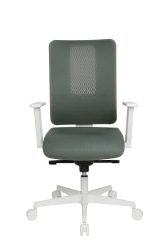 Topstar Bürodrehstuhl Sitness Life 50 mit offenem Rückenträger, Netzrückenlehne mit offenem Rückenträger, graugrün