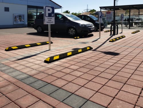 Moravia Parkplatzbegrenzung Park-AID®, Breite 900 mm, schwarz/weiß