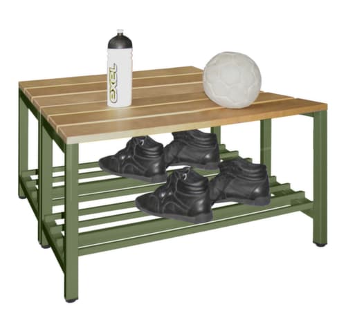 PAVOY Umkleidebank Basis mit Holzleisten