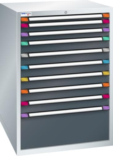Thurmetall Schubladenschrank mit Breite 805 mm, 10 Schublade(n)