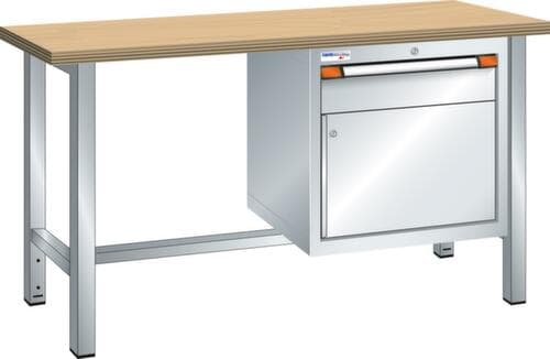 Thurmetall Werkbank, 1 Schublade, 1 Schrank, 1 Ablageboden