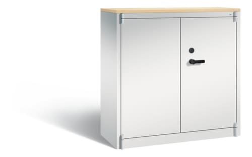 C+P Büro-Sicherheitsschrank mit Abdeckplatte aus Holz