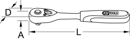 KS Tools 1/2" SlimPOWER Umschaltknarre