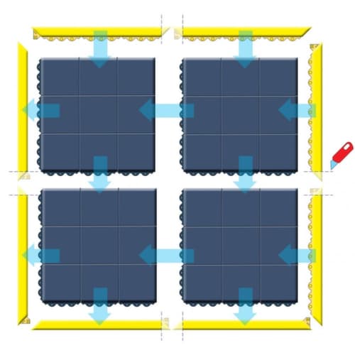 Kantenabschlussleiste Ramp für Anti-Ermüdungsmatte, schwarz