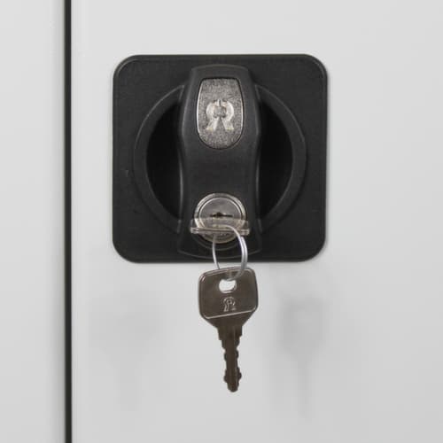Magazinschrank mit Sichtlagerkästen