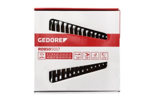 GEDORE R09105017 RingmaulschSatz 6-22 mm 17-teilig