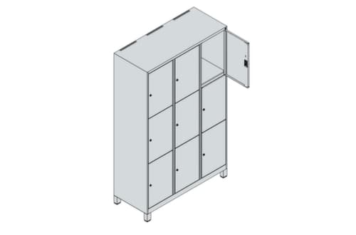 C+P Schließfachschrank Classic Plus, 9 Fächer