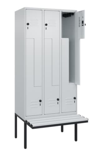 C+P Z-Spind Classic Plus mit untergebauter Sitzbank, Abteilbreite 300 mm