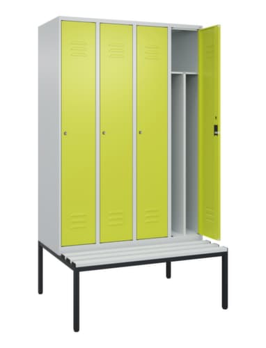 C+P Sitzbank-Spind Classic Plus für Schwarz-Weiß-Trennung, Abteilbreite 300 mm