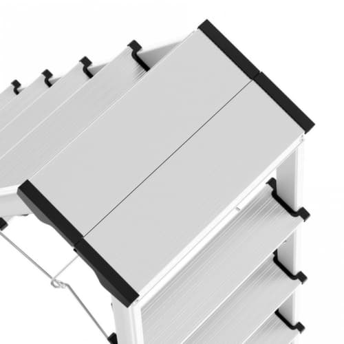Hailo Stufen-Doppelleiter StandardLine D60, 2 x 7 rutschsicher geriffelte Stufen