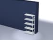 hofe System-Steckregal in Standard Bauart, Höhe x Breite x Tiefe 2000 x 1010 x 435 mm, 5 Böden