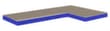 Spanplattenboden für Lager-Eckregal, Breite x Tiefe 890 x 390 mm