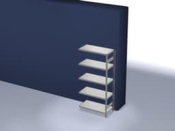 hofe System-Steckregal in Standard Bauart, Höhe x Breite x Tiefe 2000 x 1010 x 535 mm, 5 Böden