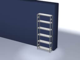 hofe Traversenregal in mittelschwerer Bauart, Höhe x Breite x Tiefe 2500 x 1060 x 335 mm, 6 Böden