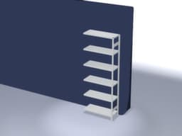 hofe Traversenregal in mittelschwerer Bauart, Höhe x Breite x Tiefe 2500 x 1010 x 435 mm, 6 Böden