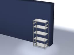 hofe Traversenregal in mittelschwerer Bauart, Höhe x Breite x Tiefe 2000 x 1060 x 535 mm, 5 Böden