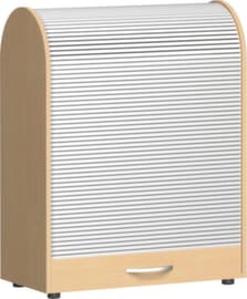 Gera Vertikal-Rollladenschrank Milano, 3 Ordnerhöhen, Buche/silber