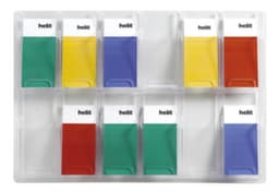 helit Wandprospekthalter "the clearly", 12 Ablagen, Gestell transparent