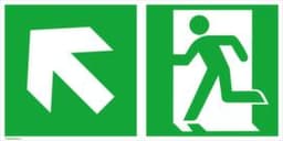Fluchtwegschild SafetyMarking® Notausgang, Aufkleber, langnachleuchtend