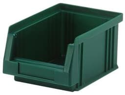 Lakape Stapelbarer Sichtlagerkasten Eco rollenbahngeeignet, grün, Tiefe 164 mm, Polypropylen