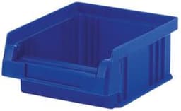 Lakape Stapelbarer Sichtlagerkasten Eco rollenbahngeeignet, blau, Tiefe 89 mm, Polypropylen