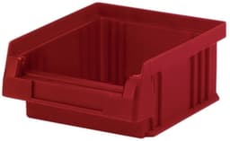 Lakape Stapelbarer Sichtlagerkasten Eco rollenbahngeeignet, rot, Tiefe 89 mm, Polypropylen