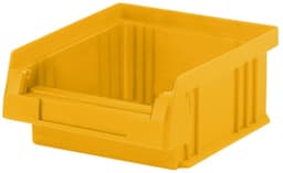 Lakape Stapelbarer Sichtlagerkasten Eco rollenbahngeeignet, gelb, Tiefe 89 mm, Polypropylen