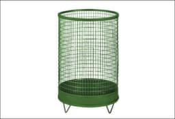 Drahtgitter-Behälter mit geschlossenem Boden, 75 l, RAL6010 Grasgrün