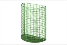 Drahtgitter-Behälter mit geschlossenem Boden, 18 l, RAL6010 Grasgrün